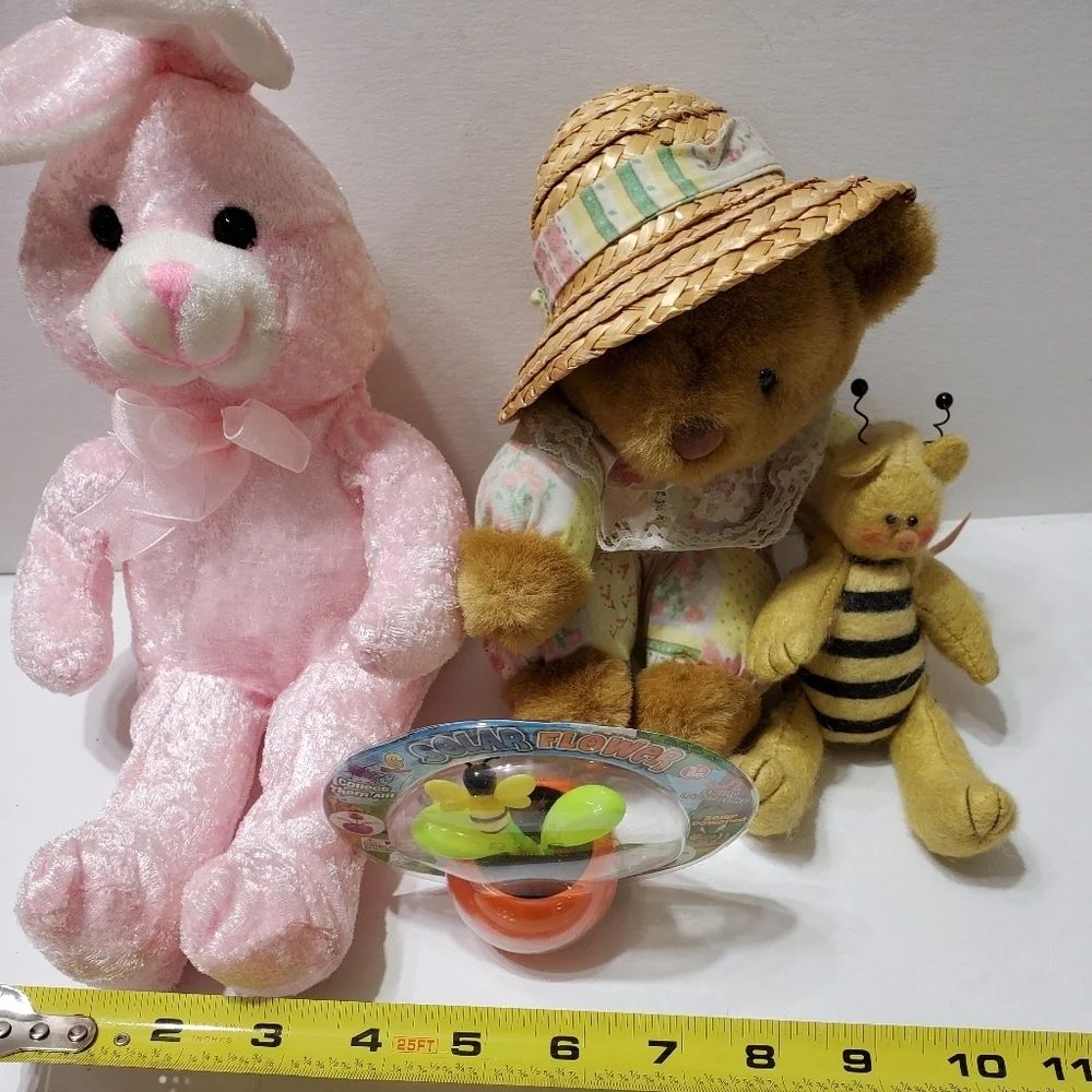 🐇🐝🌼🧸 Bunny, bear, bee, and solar flower set